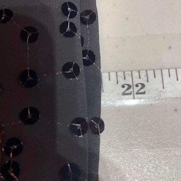 LOFT Women's Sheer Lined Sequin Overlay Straight Pencil Skirt Black Size 2P - Picture 7 of 9